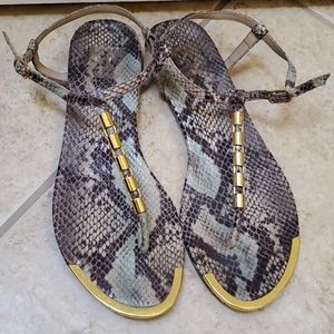 Dolce Vita Snakeskin Thong Sandals
